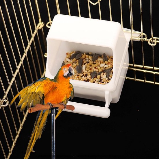 Allecto Plus - Mangeoire pour perroquets - Distributeur d'eau suspendu - Accessoires pour Nourriture - Perruche - Lot de 2.