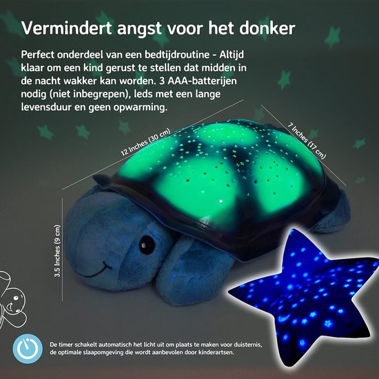 Kalmerend nachtlampje met sterrenprojector voor kinderen, 3 kleuren en 8 sterrenbeelden, automatische uitschakeling — afbeelding 4