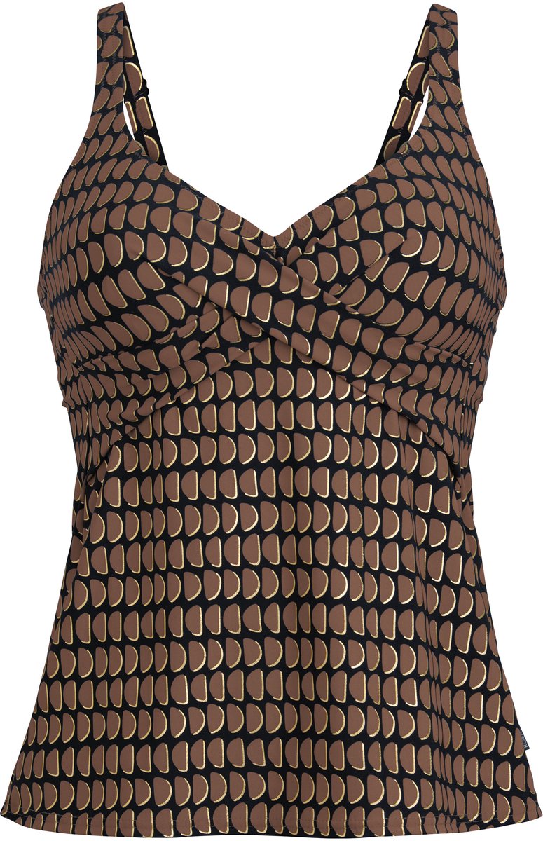 Rosa Faia - Tankini Top Java Beach Style Maily - maat 95C - Bruin/Goud/Zwart