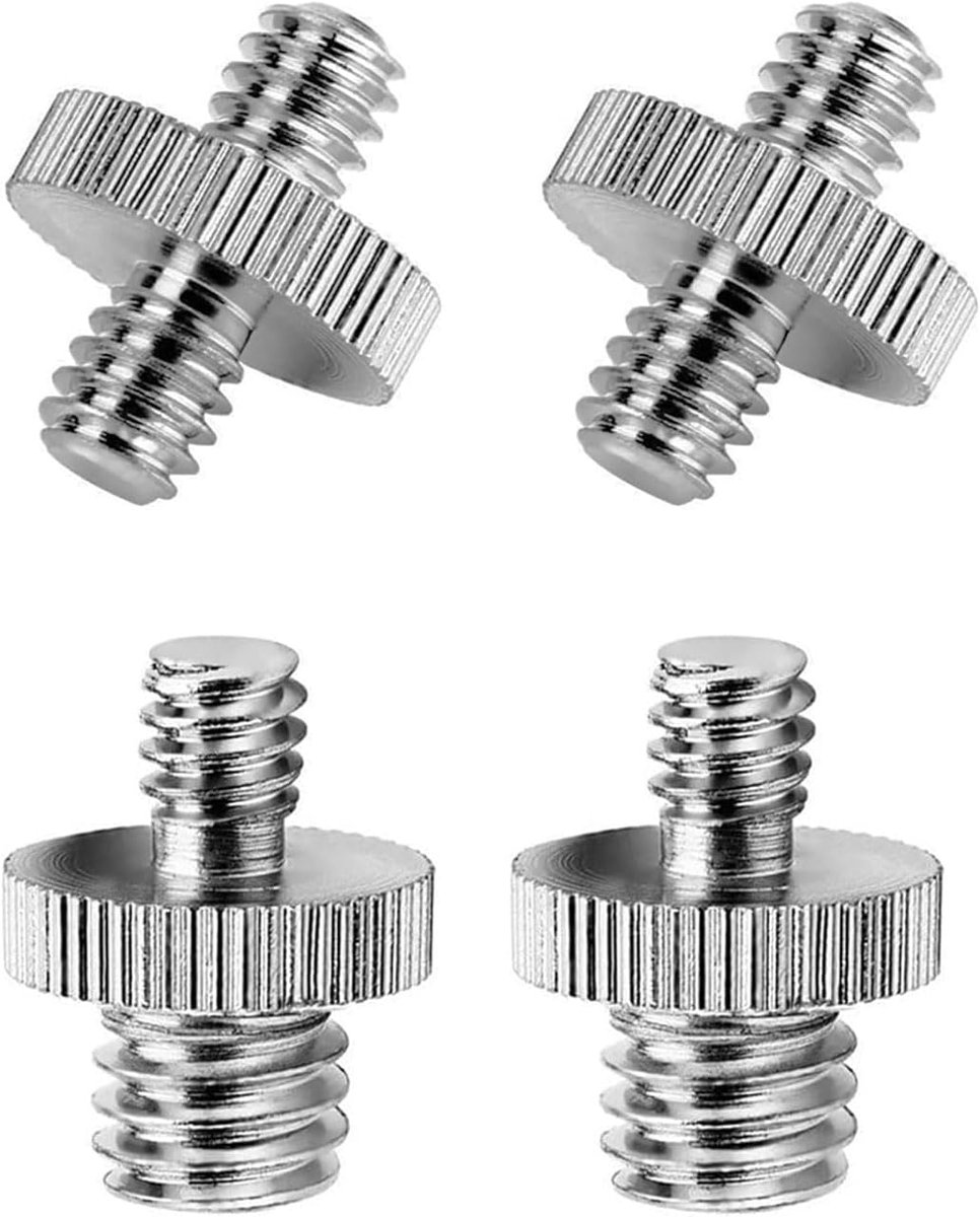 4pcs Schroefadapter voor 1/4 Inch naar 3/8 Inch - Draadconverter Mannen Vrouwen voor DSLR Camera - Statief Shoulder Rail
