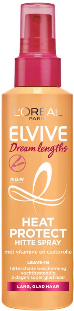 L'Oréal Elvive Dream Lengths Heat Spray - 3 x 150 ml - Voordeelverpakking