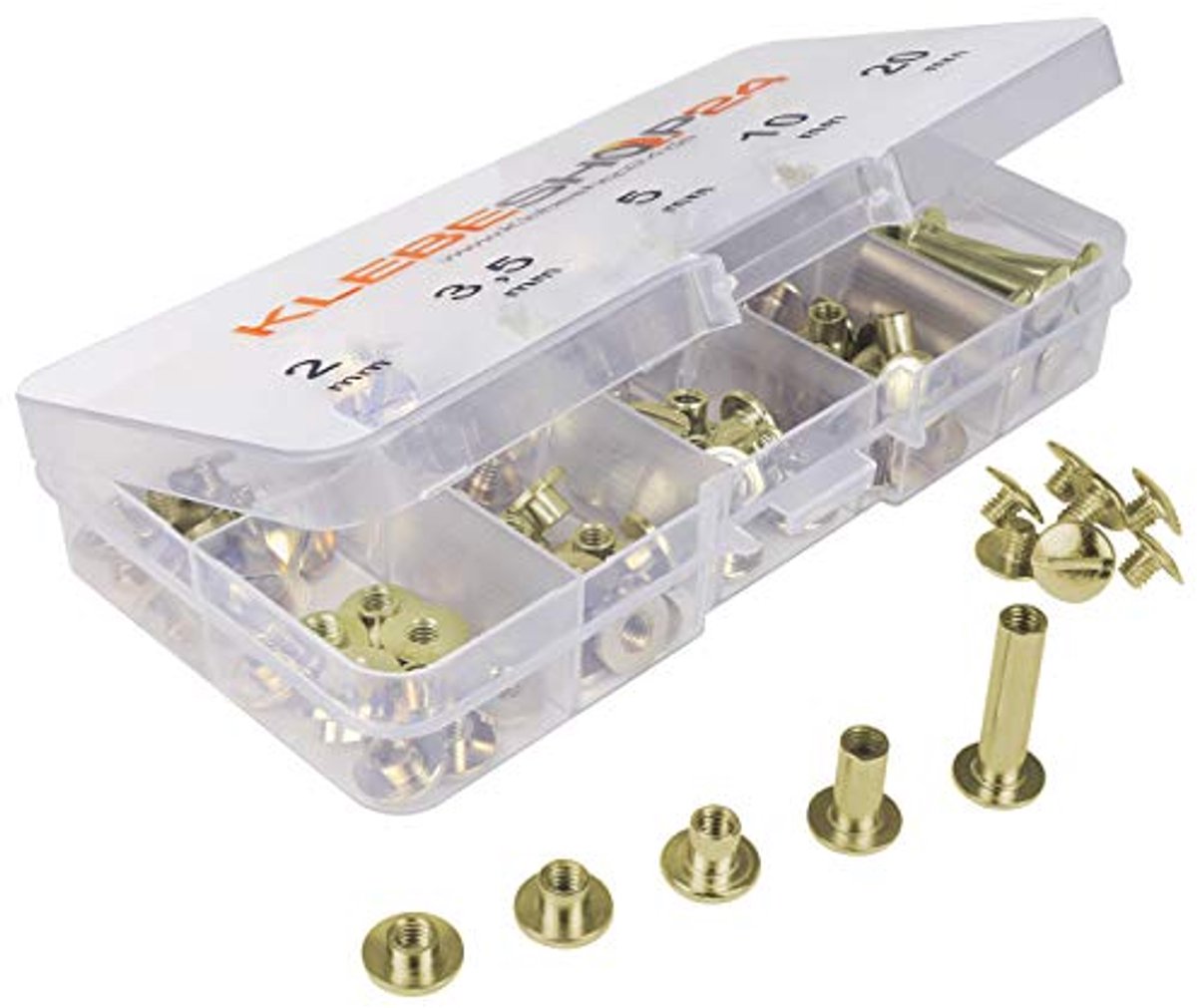 Boekschroefset Assortiment met 5 Maten voor Creatief Gebruik