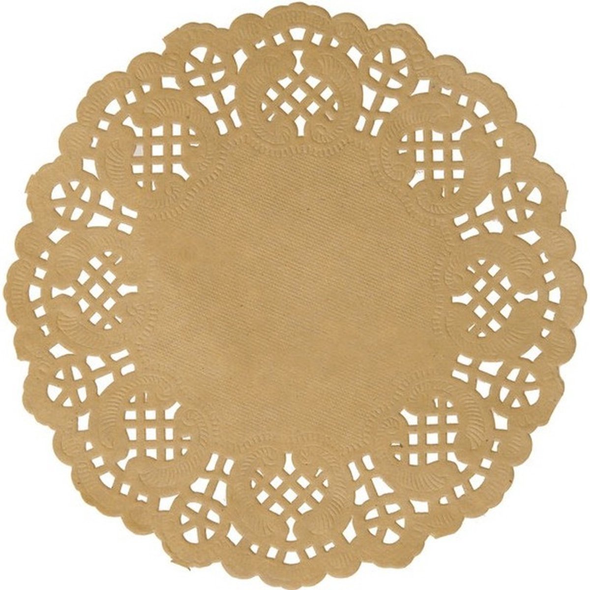 Santex Placemats kant look - 40x - naturel - papier - rond - Tafel diner onderleggers