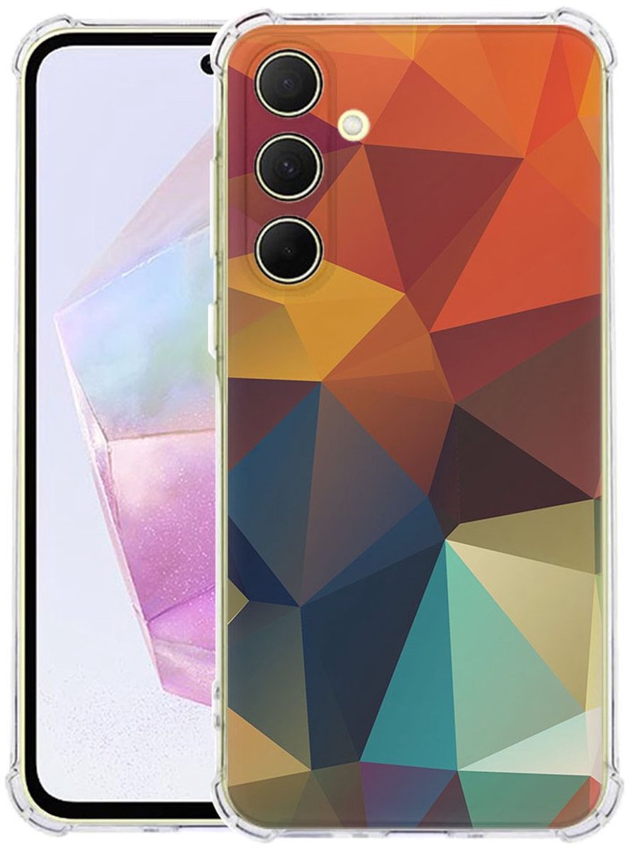 Samsung Galaxy A56 Hoesje - Polygon Color TPU Antishock