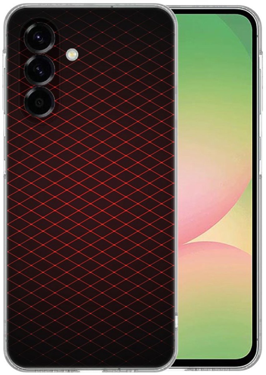 TPU Hoesje Samsung Galaxy A56 - Geruit Rood Backcover
