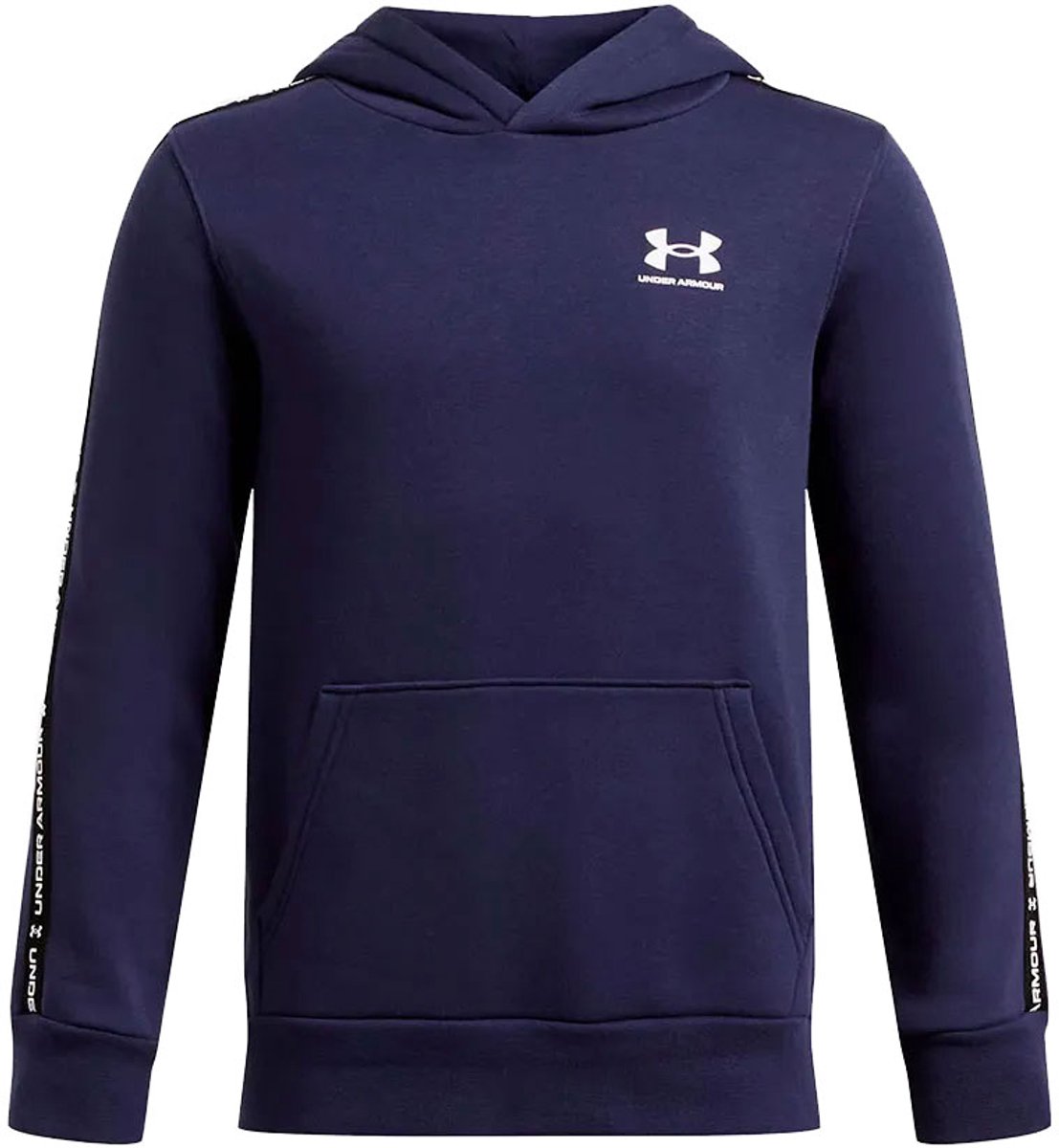 Under Armour Icon Fleece Taping Hoodie 8 Years Jongens Marineblauw