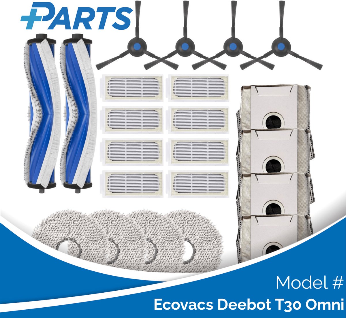 Ecovacs Deebot T30 Omni Onderhoudsset (Plus.Parts® alternatief voor DKT080142)