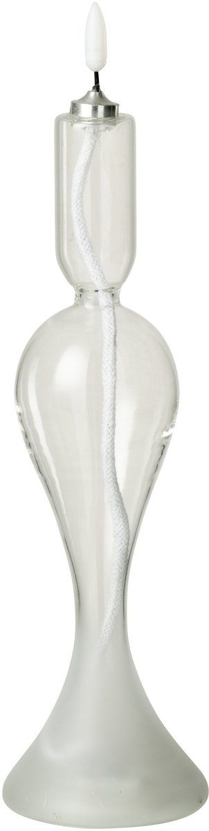 J-Line kaars - glas - transparant - small - LED lichtjes