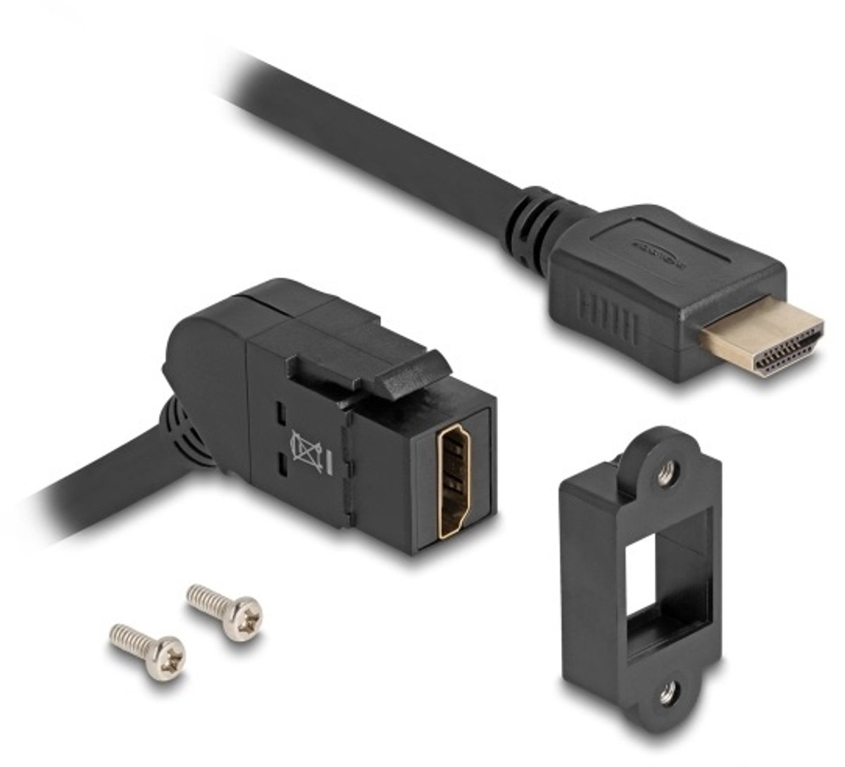Delock HDMI-kabel met inbouwframe 0,3m