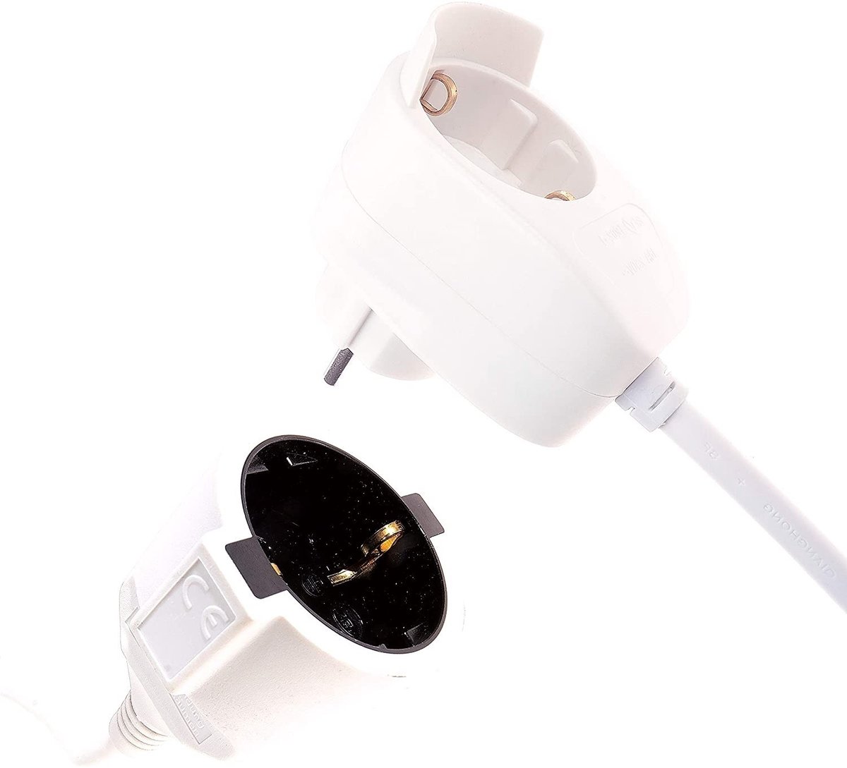 REV 0016130114 Stroom Verlengkabel Wit 3.00 m H05VV-F 3G 1,5 mm²