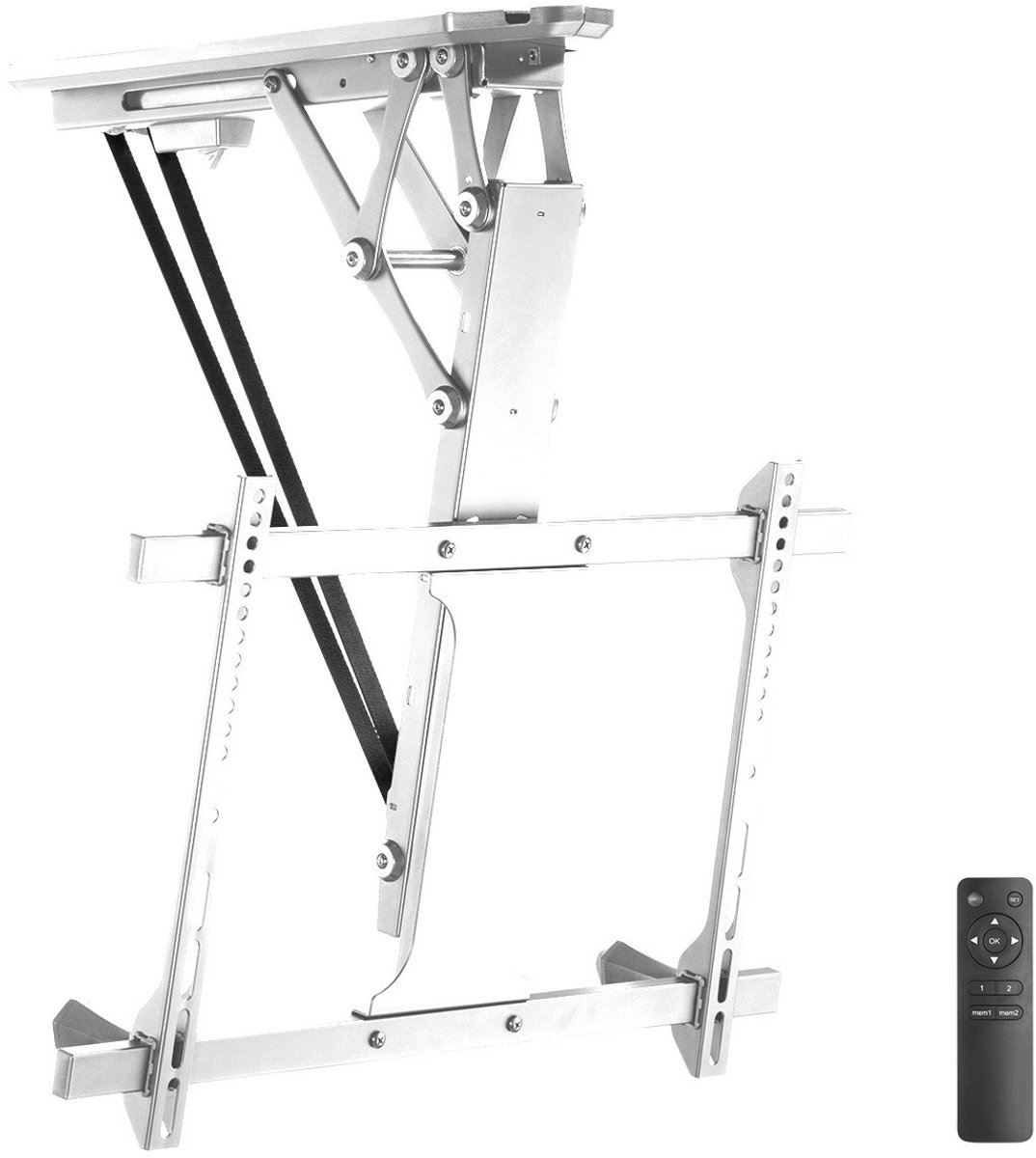My Wall HL 41 MWL TV-plafondbeugel Plafondhouder Gemotoriseerd In hoogte verstelbaar Zwenkbaar Draaibaar Wit