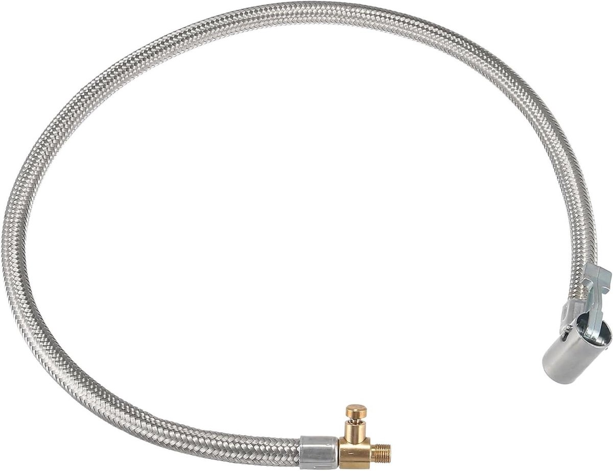 Allecto plus - Luchtpomp adapter slang met snelkoppeling voor auto en fiets 60 cm lengte
