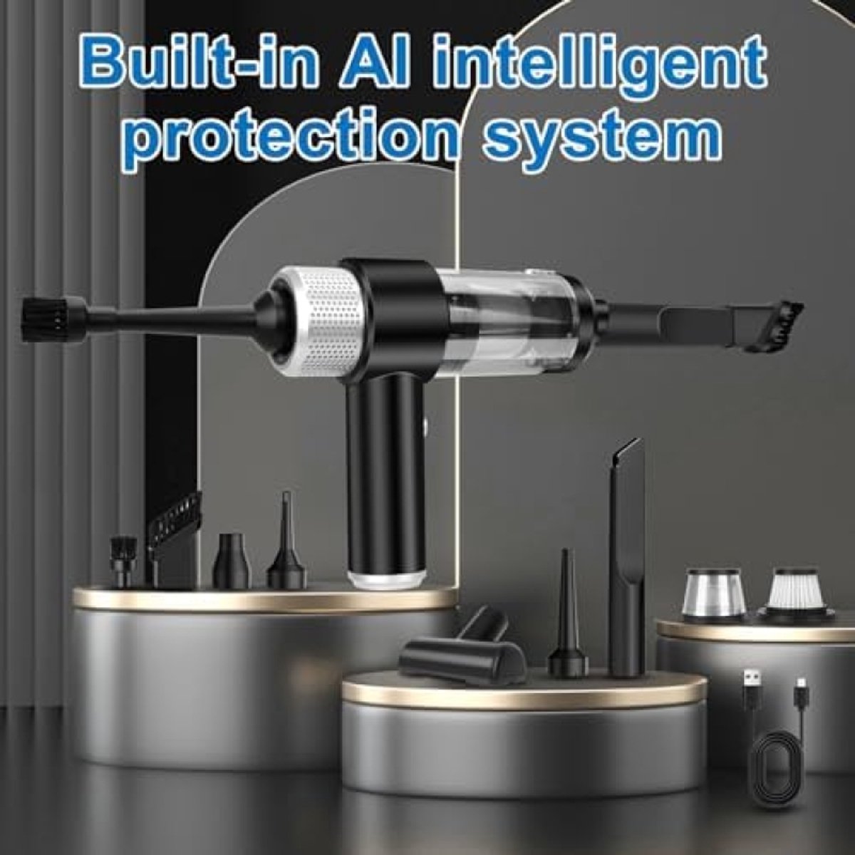 Draadloze 4-in-1 Handstofzuiger met HEPA-filter - afbeelding 3