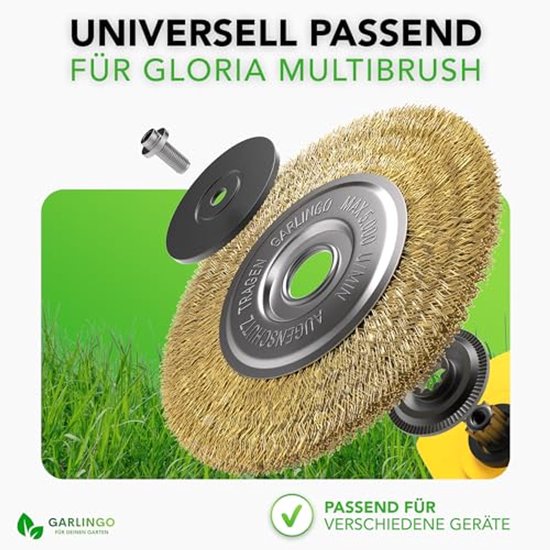 Voegenborstel set van 4 voor voegenreiniging en onkruidverwijdering - Compatibel met Multibrush en andere draadborstels van Merkloos	 — afbeelding 2