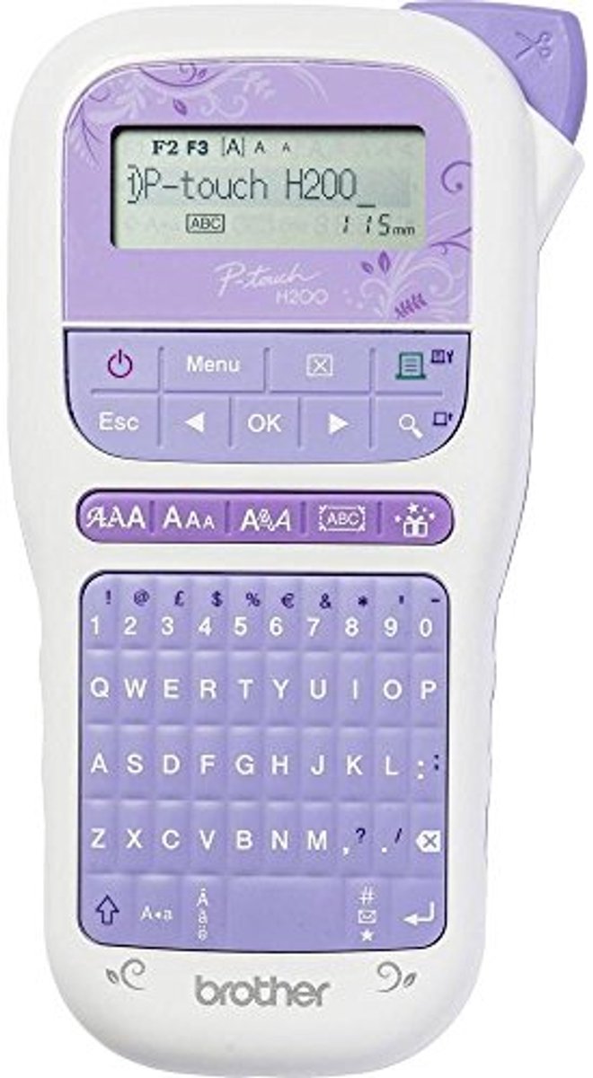 Labelprinter voor zelfklevende etiketten met Thermo transfer en QWERTY toetsaanslag