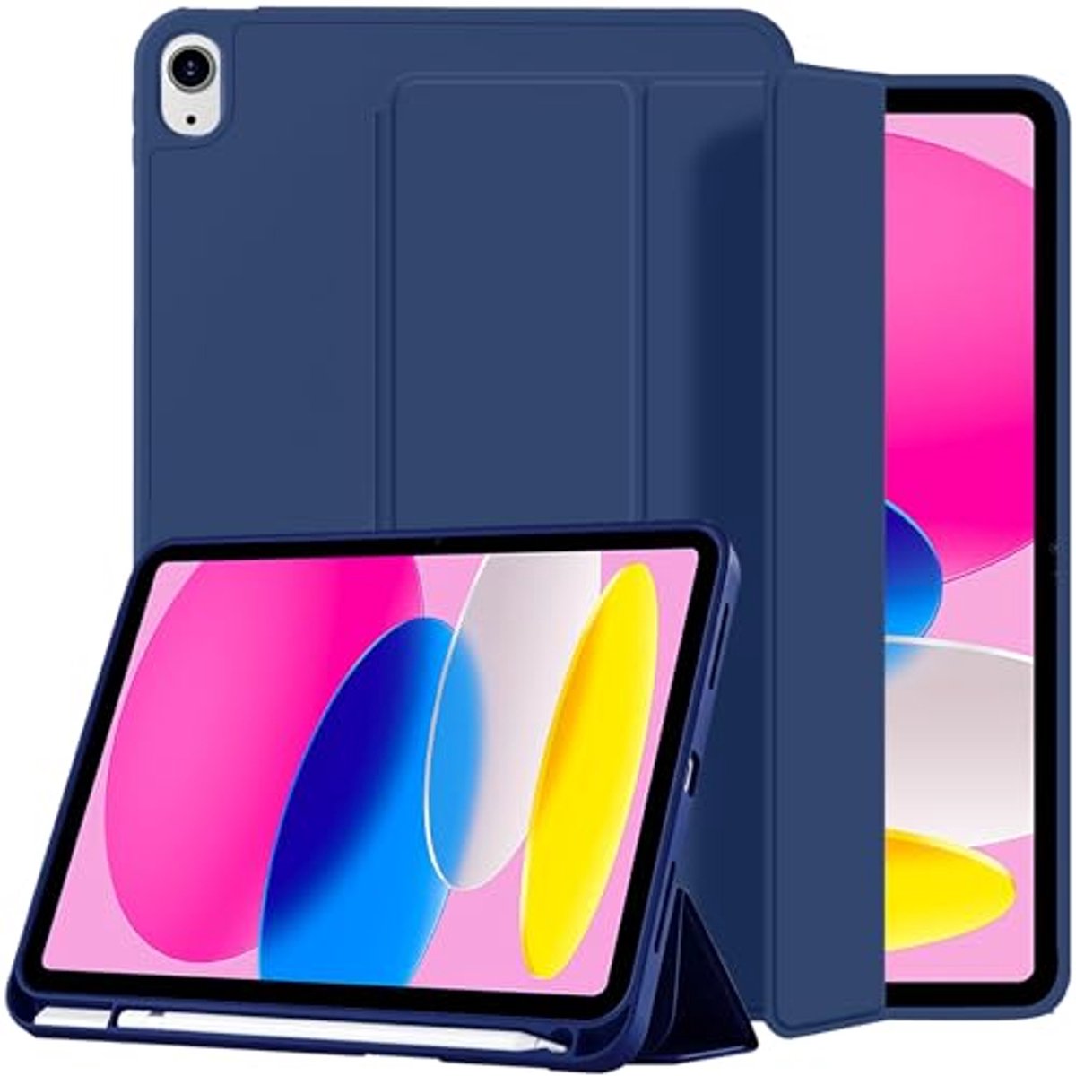 Tablethoes Compatibel voor iPad 11e/10e Generatie met Pencil Houder en Schermbeschermer