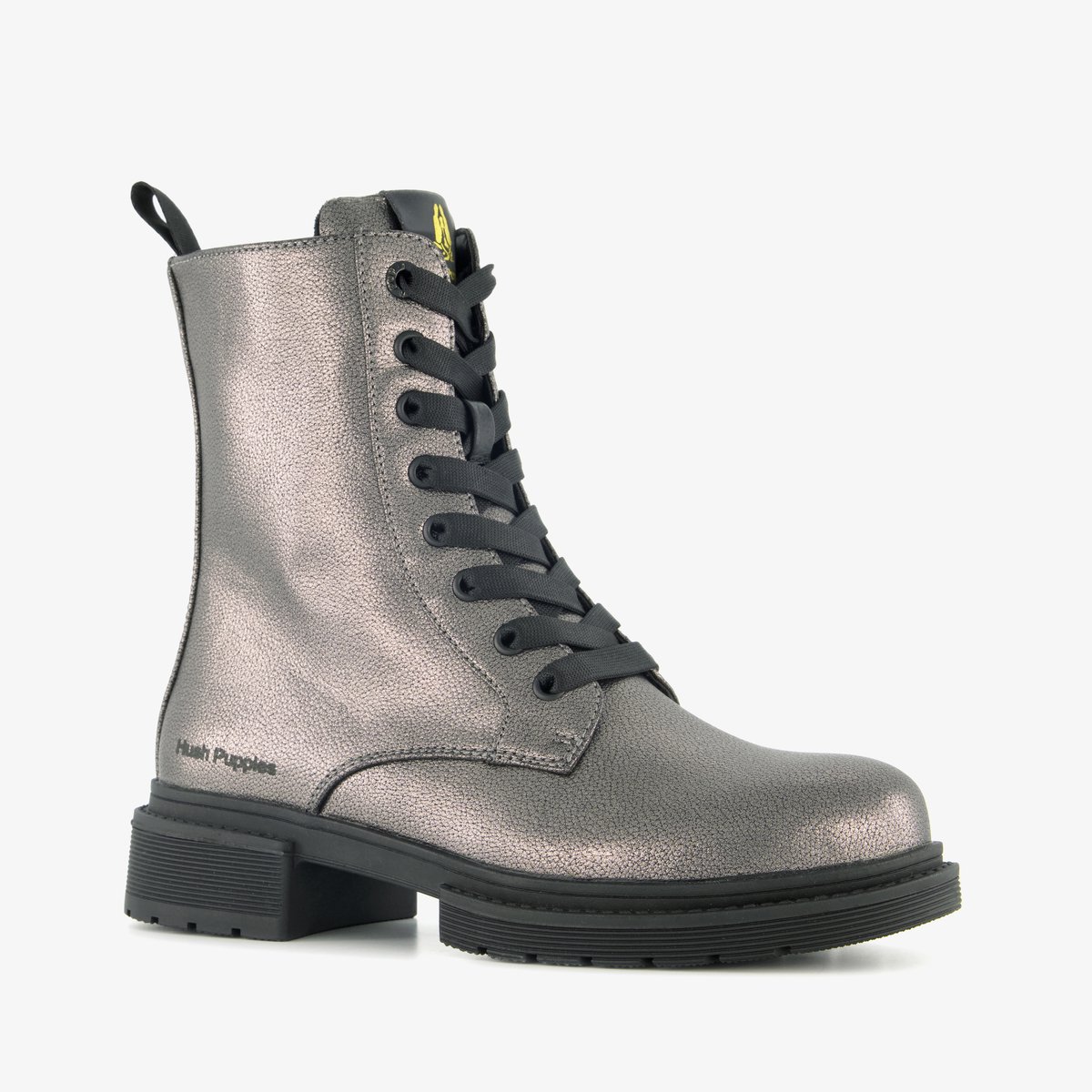 Hush Puppies dames veterboots zilver - Maat 37