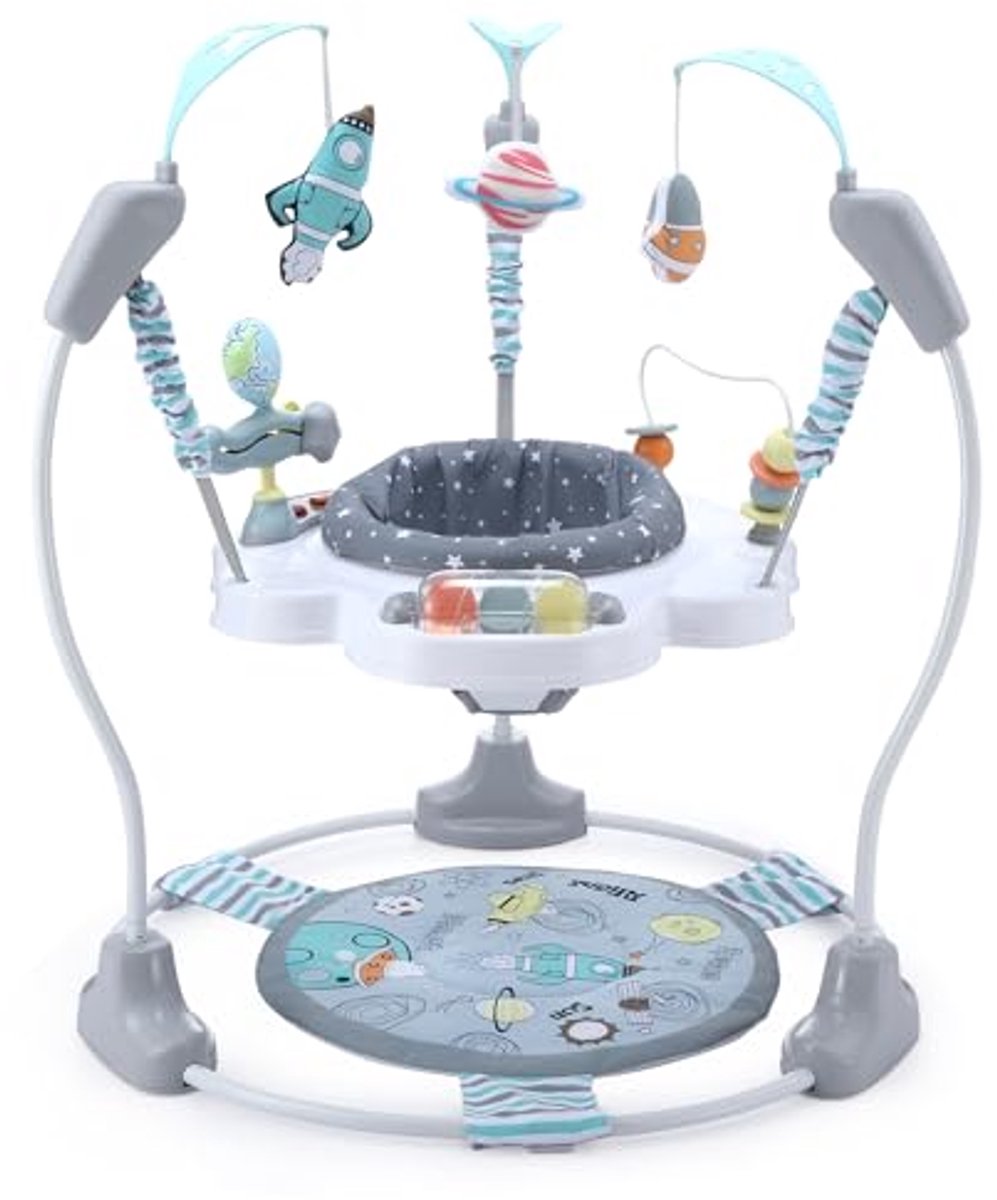 Image of 360° Draaibare Babywipstoel met Muziek en Verstelbare Hoogtes