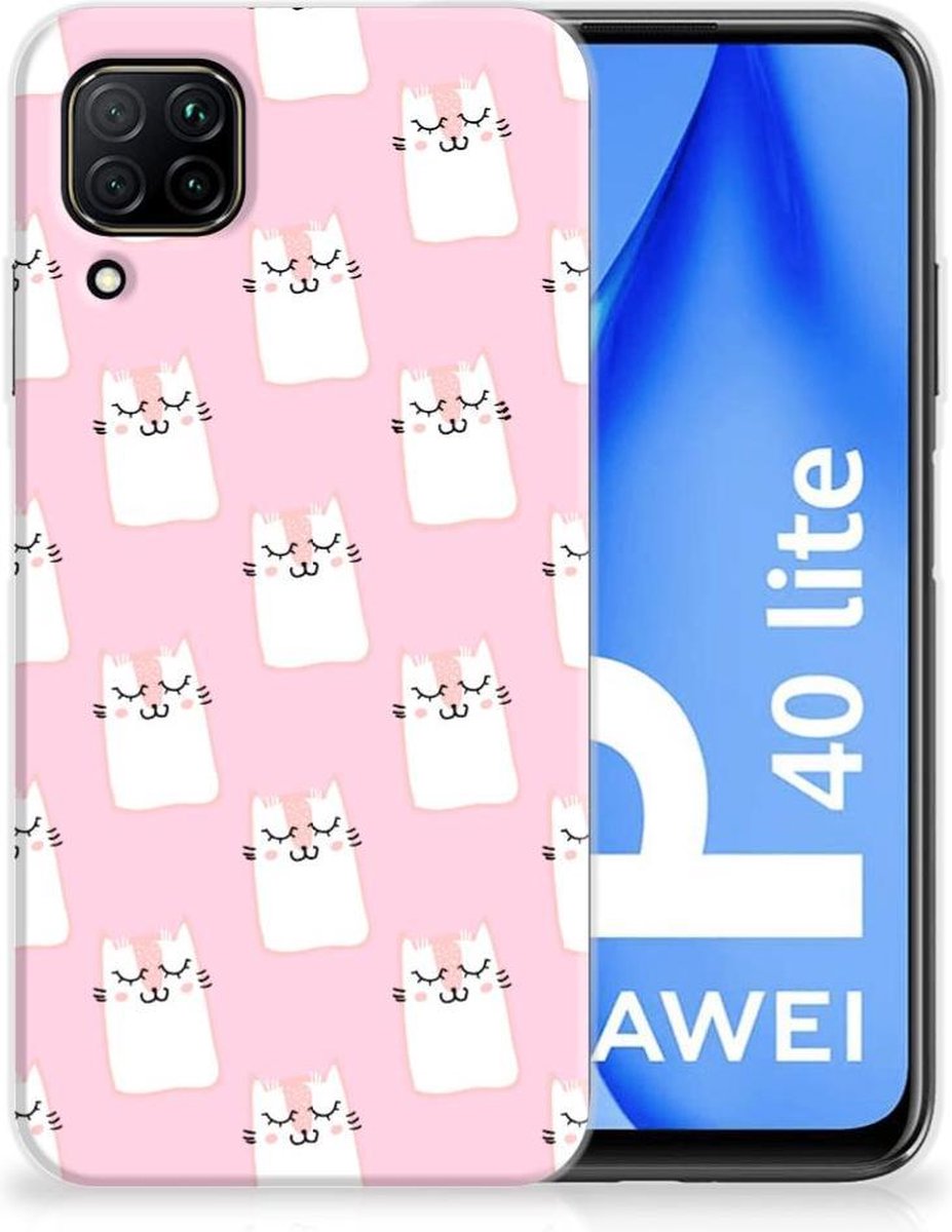 Huawei P40 Lite TPU Hoesje Sleeping Cats