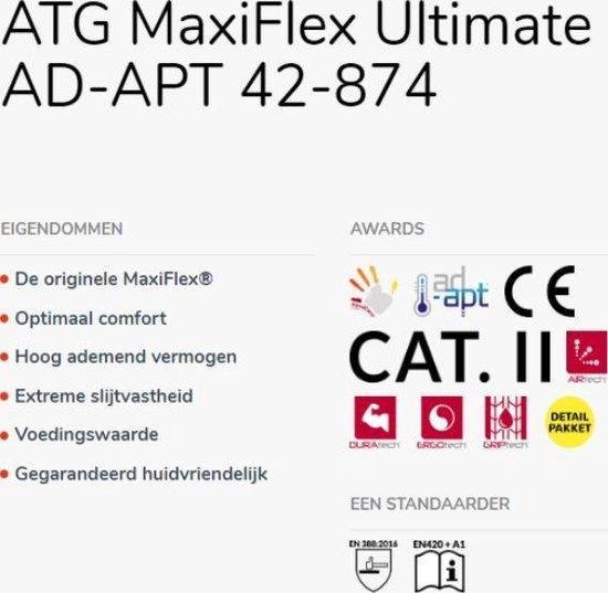 Maxiflex Retail allround montage werkhandschoenen ultimate ad-apt 42-874 - nitril foam-coating - maat XL/10 - ATG Glove Solutions