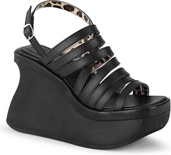 Demonia Sandaal met enkelband Shoes- PACE-33 US Zwart