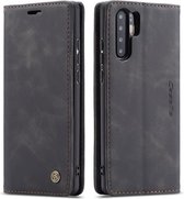 CaseMe - Hoesje geschikt voor Huawei P30 Pro - Wallet Book Case - Magneetsluiting - Zwart