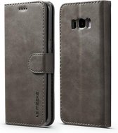 Luxe Book Case - Samsung Galaxy S8 Hoesje - Grijs