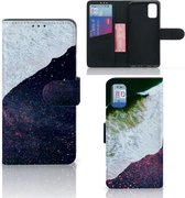 Flip Cover Geschikt voor Samsung Galaxy A41 Telefoon Hoesje Sea in Space