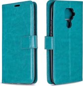 Voor Huawei Mate 30 Lite Crazy Horse Texture Horizontaal Flip Leren Case met Houder & Kaartsleuven & Portemonnee & Fotolijst (Blauw)