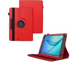Universele Tablet Hoes voor 10 inch Tablet - 360° draaibaar - Rood - Tablethoes Universeel