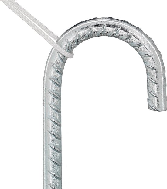 piquets de tente relaxdays 10 pièces - piquets - piquets de sol - piquets de sol - longs - acier