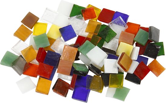 Carreaux de mosaïque en verre, taille 10x10 mm, 454 gr