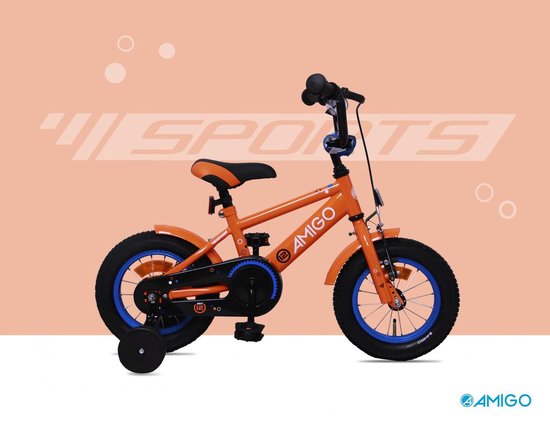JOYSTAR Pluto Kinderfiets 14 Inch Met Dje Met Waterfles Zijwieltjes Bel Handrem Paars I 69305