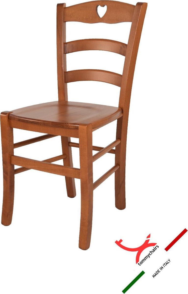 Tommychairs Cuore - Eetkamerstoel - 1 Stuk - Kersenhout