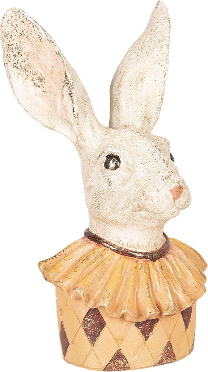 Clayre & Eef Beeld Konijn 24 cm Beige Geel Polyresin