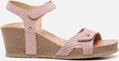 Panama Jack Julia Snake B801 sandalen met sleehak roze - Maat 36