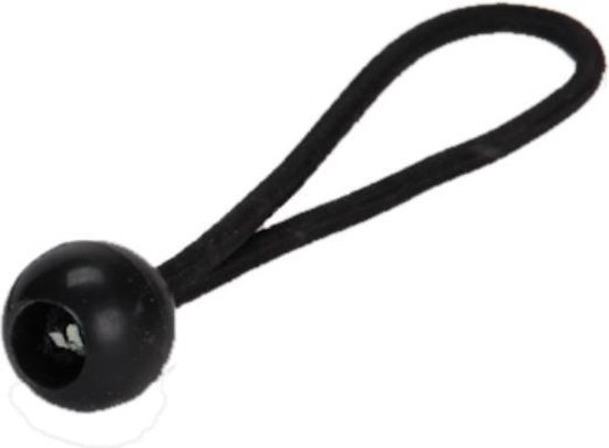 Elastiek met balletje bungee ball zwart 18cm 10st. | bol.com