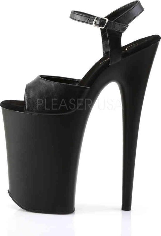 Sandale Pleaser avec bride à la cheville -38 Chaussures- INFINITY-909 US 8 Noir