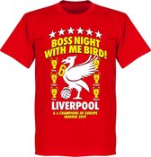 Liverpool Boss Night Champions of Europe 2019 T-Shirt - Rood - XXL