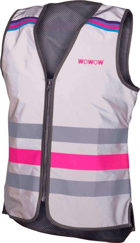 WOWOW Lucy Jacket Dames Full reflective Grijs/roze Maat M