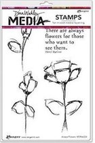 Ranger • Dina Wakley media cling stamp always flowers