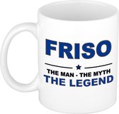 Friso The man, The myth the legend cadeau koffie mok / thee beker 300 ml