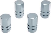 Automax - Ventieldopje - Zilver -4 stuks - 6 hoekig