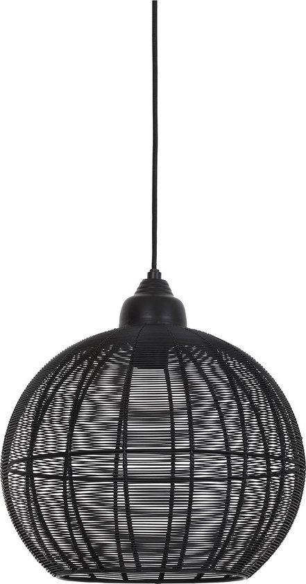 Light & Living Hanglamp Milla - Zwart - Ø32cm - Modern - Hanglampen Eetkamer, Slaapkamer, Woonkamer