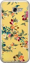 Samsung A5 2017 hoesje siliconen - Floral days | Samsung Galaxy A5 2017 case | geel | TPU backcover transparant