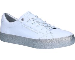 Tommy Hilfiger Glitter Foxing Witte Sneakers Dames 39 | bol.com