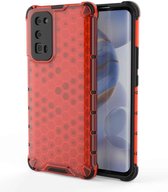 Voor Huawei Honor 30 Pro schokbestendig honingraat pc + TPU beschermhoes (rood)