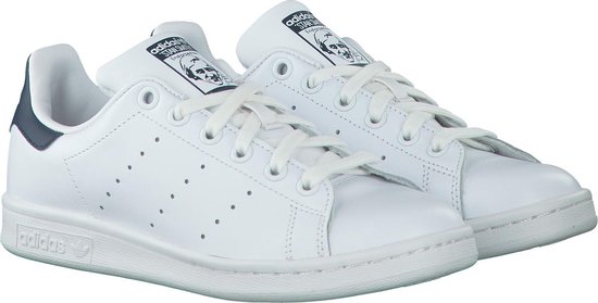 Adidas Originals Stan Smith C leren sneakers wit/blauw - Schoenen.nl
