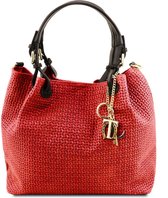 TL KeyLuck - Gewoven print leren shopper bag (TL141573)