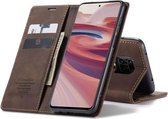 CASEME Wallet Hoesje voor Xiaomi Redmi Note 9S / 9 Pro - Coffee